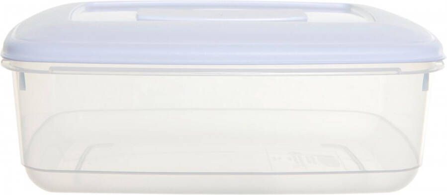 Whitefurze vershouddoos rechthoekig 2 liter transparant met wit deksel