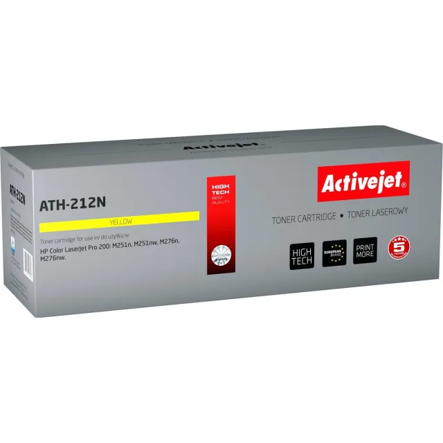 ActiveJet AT-2112N toner voor HP-printer; HP 131A CF212A, Canon CRG-731YAY VERVANGING; Opperste; 1800 pagina's; geel. Zwart