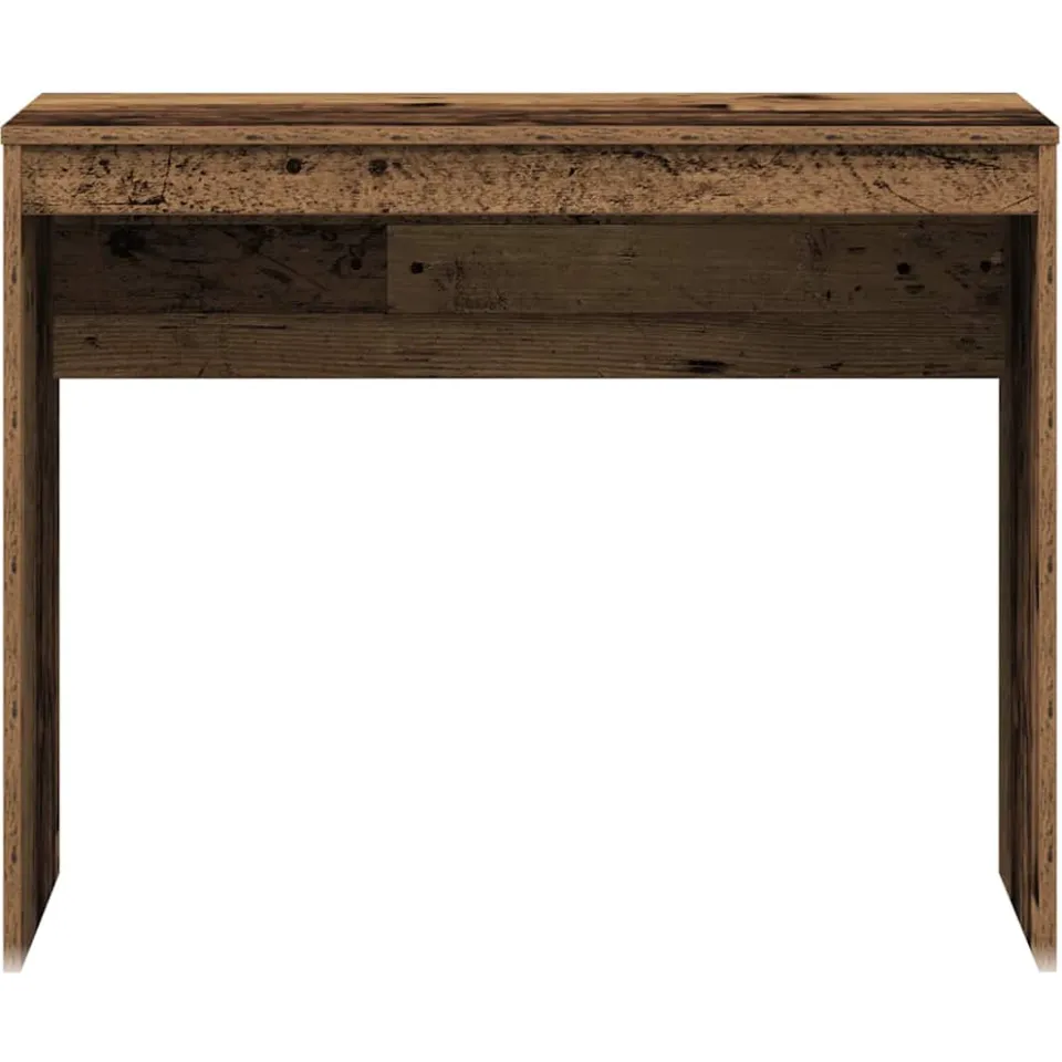 vidaXL Bureau 90x40x72 cm bewerkt hout oud houtkleurig bruin, foto 4