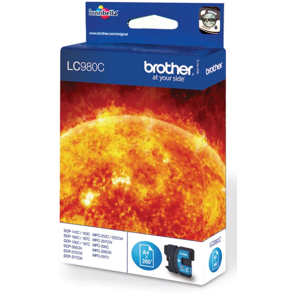 Brother inktcartridge, 260 pagina's, OEM LC-980C, cyaan