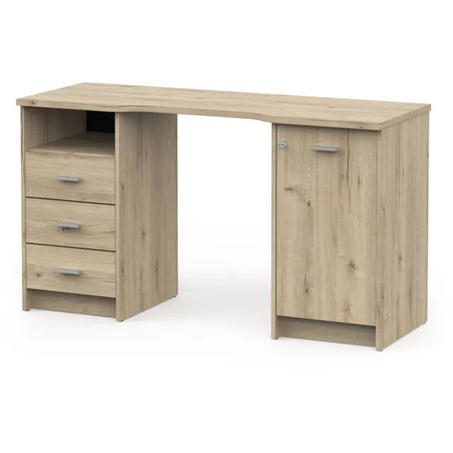 Bureau Mao - 48,40x132,20x73,90 Cm - Bruin/Kronberg Eik - CBA - Bureau - Bruin - Hout