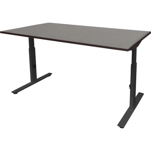 Schaffenburg Verstelbaar Bureau - Linesto 200x80 logan - zwart frame Zwart (RAL9005)/Logan eiken