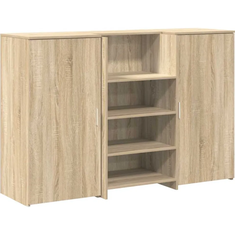 vidaXL Receptiebalie 155x50x103,5 cm bewerkt hout sonoma eikenkleurig, foto 3