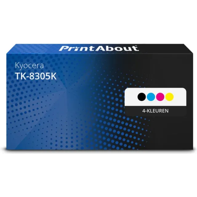 PrintAbout huismerk Toner TK-8305K 4-kleuren Multipack Geschikt voor Kyocera
