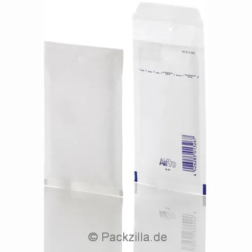 Airpro Bong AirPro luchtkussenenveloppen, ft 100 x 165 mm, met stripsluiting, doos van 200 stuks, wit