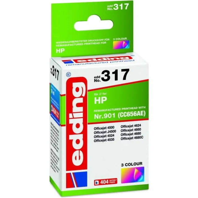 Edding EDD-317 inktcartridge 1 stuk(s) Compatibel Cyaan, Magenta, Geel Cyaan;Magenta;Geel