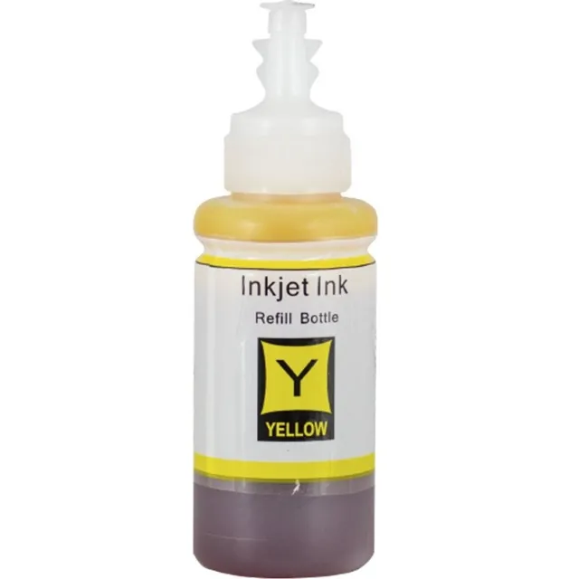 Inktkeuze T6644/T6734 Geel Huismerk Inktfles 100ml | C13T664440 | Geschikt voor Epson EcoTank ET-2500/ET-2550/ET-2600/ET-2610/ET-2650/ET-3600/ET-4500/ET-4550/ET-14000/ET-16500/ET-L300/ET-L355/ET-L555/ET-L810/ET-L850/Epson L800/L801/L805/L1800