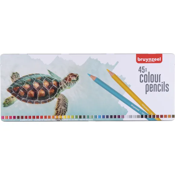 Bruynzeel Kleurpotloden Bruynzeel Creatives schildpad assorti blik à 45 stuks