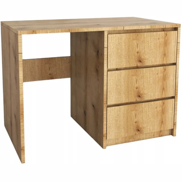 Fernika Bureau - 3 Lades - Dąb Evoke - Modern Design - Zonder Handgrepen Dąb Evoke Prijbrzeżny
