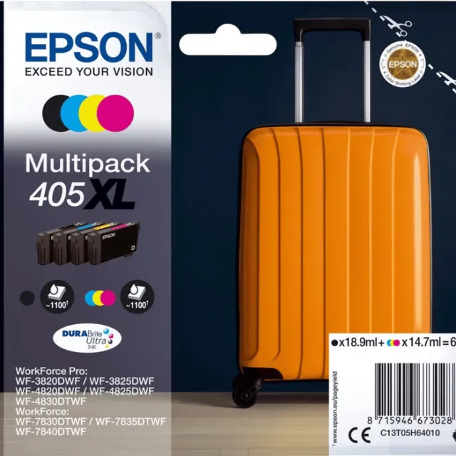 Epson 405XL multipack inkt 4-kleuren Zwart