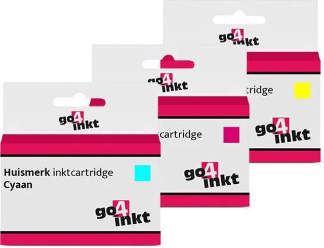 Go4inkt compatible met Canon CLI-551 c/m/y inkt cartridges cyaan/magenta/yellow - 3 stuks Cyaan, Magenta, Yellow