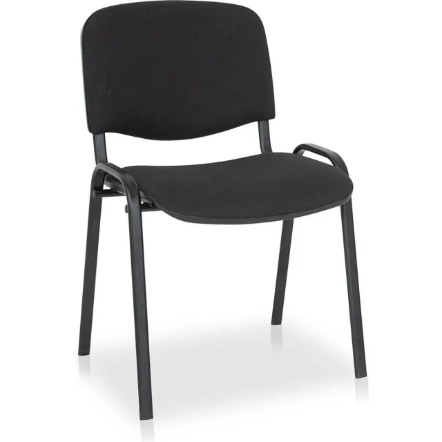 Multi Ratio stoelen Vergaderstoel - kantinestoel - Model ISO - Stof zwart - Frame zwart - Stapelbaar