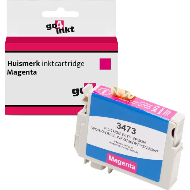 Go4inkt compatible met Epson 34XL, T3473 m inkt cartridge magenta
