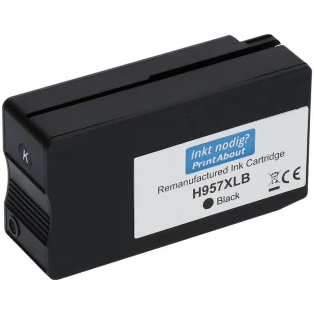 PrintAbout huismerk Inktcartridge 957XL (L0R40AE) Zwart Hoge capaciteit geschikt voor HP