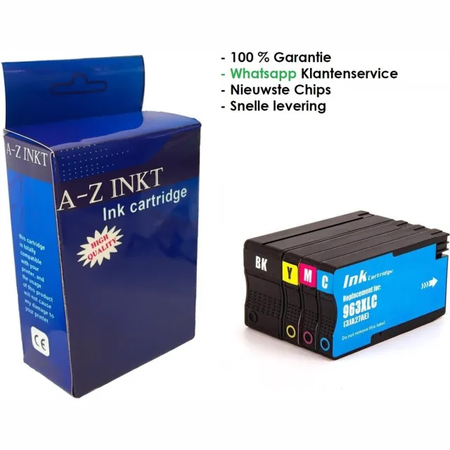 AtotZinkt Premium Huismerk AtotZinkt voor HP 963XL BK/C/M/Y huismerk set van 4 cartridges Multipack
