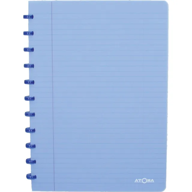Atoma Trendy schrift, ft A4, 144 bladzijden, gelijnd, transparant blauw