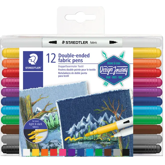 Staedtler Viltstift Staedtler 3190 textiel duo ass