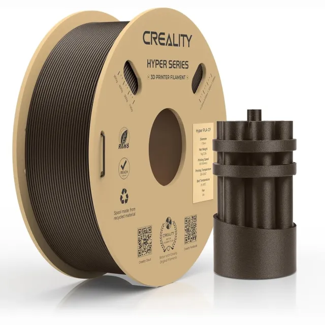 Creality Hyper PLA-CF Filament - Oker - Ochre PLA van koolstofvezel met hoge snelheid - filament 3d printer - Matte premium uitstraling - Extreem hoge stijfheid en lichtgewicht - Hoge slijtvastheid - 1,75 mm - 1 kg - 3D Printer Filament