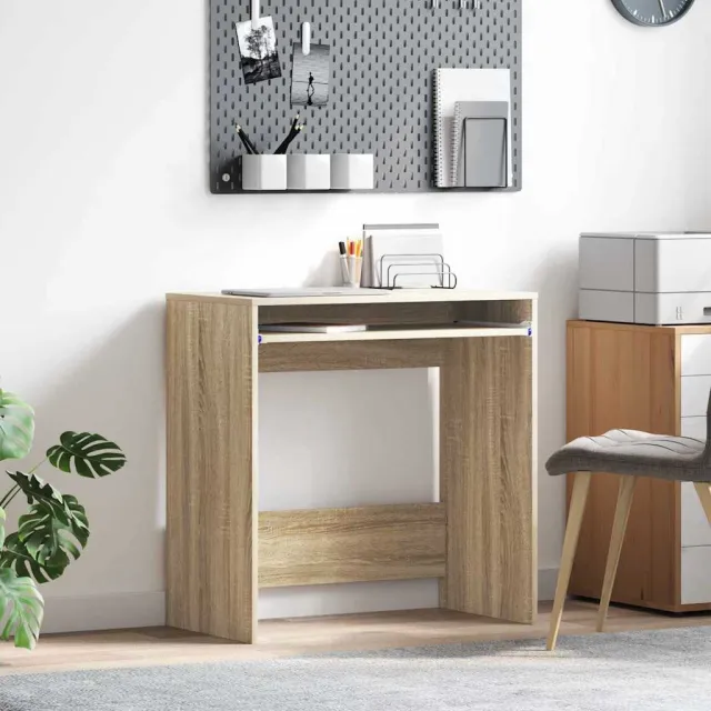 vidaXL Bureau Sonoma Eiken 77,5 x 43 x 79 cm Bewerkt hout, foto 2