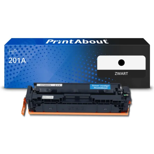 PrintAbout huismerk Toner 201A (CF400A) Zwart Geschikt voor HP