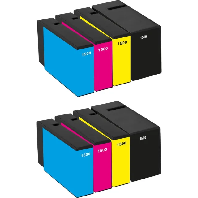 InktDL Huismerk geschikt voor Canon PGI1500 XL inktpatronen (8X) - Geschikt voor Maxify MB2050 - MB2150 - MB2155 - MB2350 - MB2750 - MB2755 Multipack 8 Cartridges