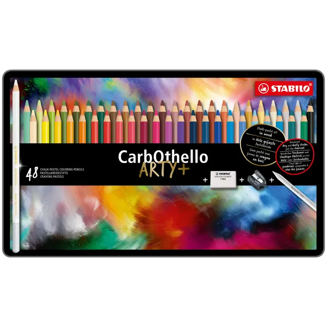 Stabilo Kleurpotloden STABILO CarbOthello kalkpastel assorti blik à 48 stuks