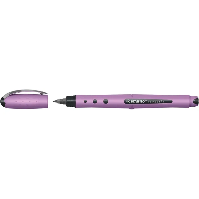 Stabilo Rollerpen STABILO Worker+ Wildflower medium grijsviolet