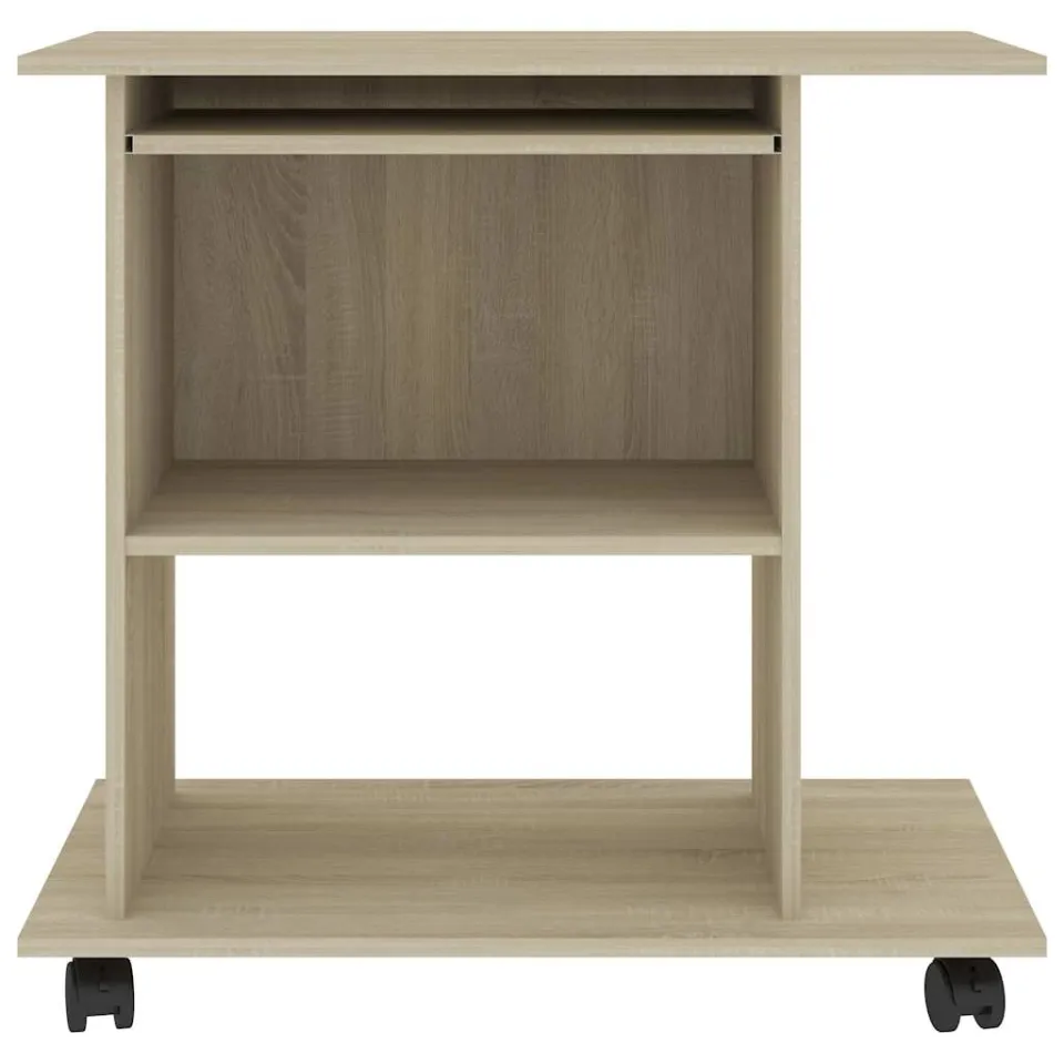 vidaXL Computerbureau 80x50x75 cm bewerkt hout sonoma eikenkleurig Bruin