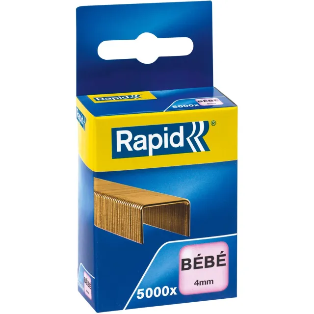 Rapid nietjes Bébé, verkoperd, doos van 5000 nietjes