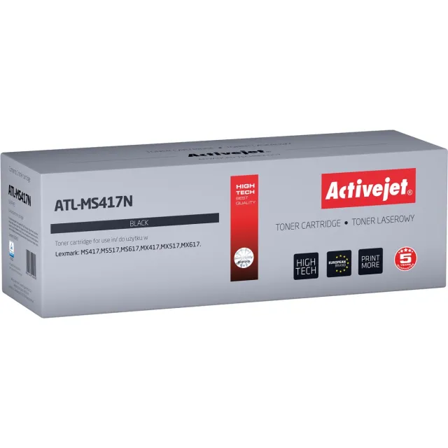 ActiveJet ATL-MS417N Toner voor Lexmark-printer; Lexmark 51B2H00 vervanging; Opperste; 8500 pagina's; zwart.