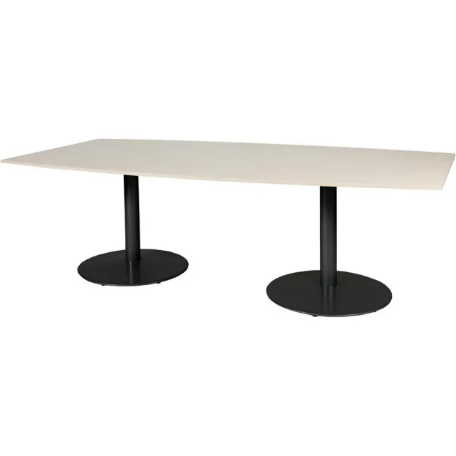 Schaffenburg Vergadertafel - Linesto 200x100 tonv. grijs - wit frame