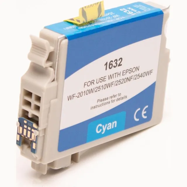 inkmaster Premium Huismerk cartidge voor Epson T1632 16 XL C Cyaan voor Epson Workforce 2010W, 2510WF, 2520NF, 2530WF, 2540WF, 2630WF, 2650WF, 2660WF, 2750DWF, 2760DWF