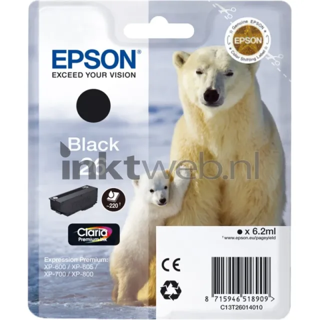 Epson 26 zwart (Origineel)