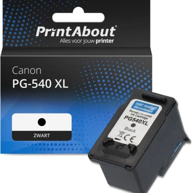 PrintAbout Huismerk Canon PG-540 XL Inktcartridge Zwart Hoge capaciteit