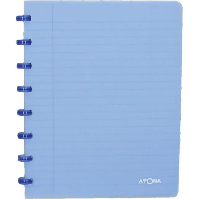 Atoma Trendy schrift, ft A5, 144 bladzijden, geruit 5 mm, transparant blauw
