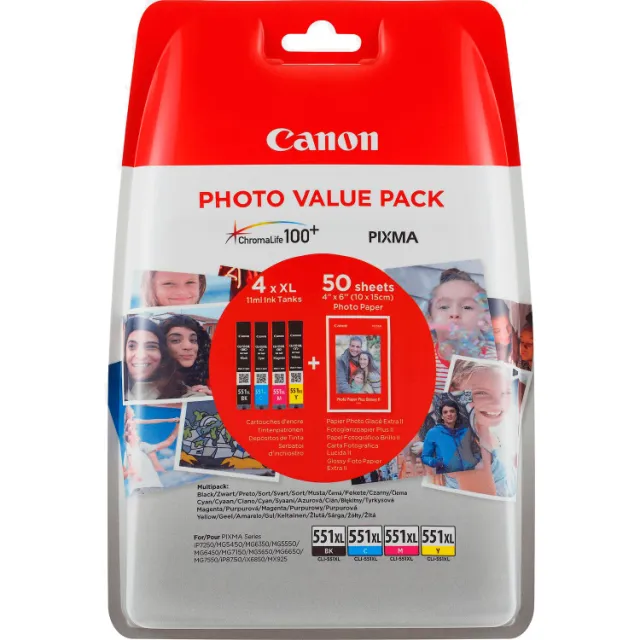 Canon Foto Valuepack CLI-551XL inkt Multi
