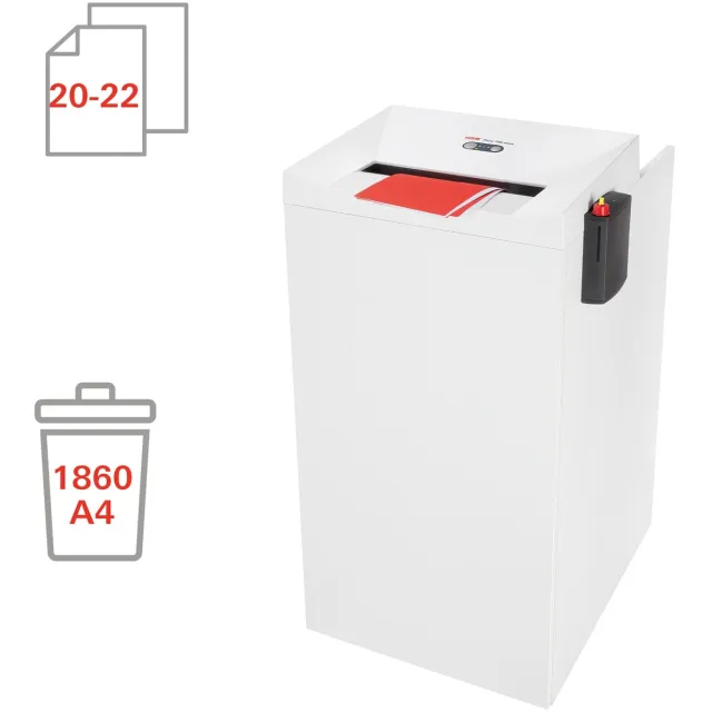 HSM PURE 740 Max papiervernietiger, 4,5 x 30 mm wit