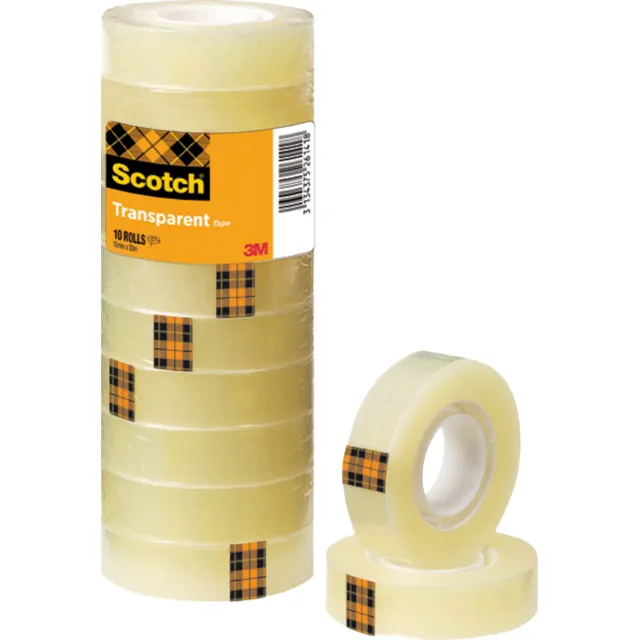 Scotch Plakband Scotch 508 15mmx33m transparant 10 rollen