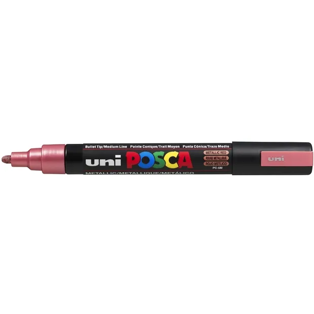 Posca Paintmarker Uni POSCA PC5M medium metallic rood