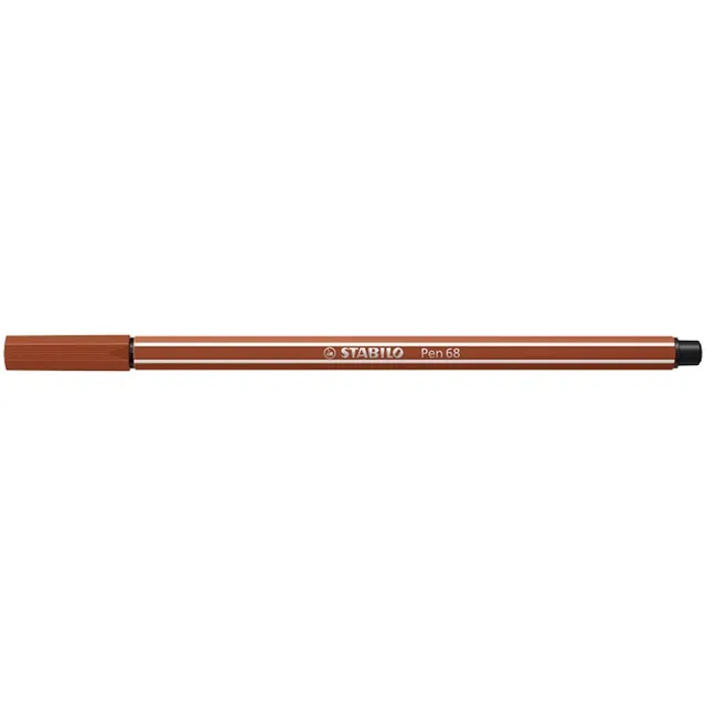 Stabilo Pen 68 viltstift, rood-bruin