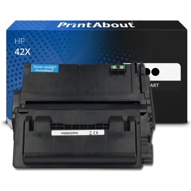 PrintAbout Alternatief voor de HP Q5942XD (nr 42XD) / Zwart 2 Pack