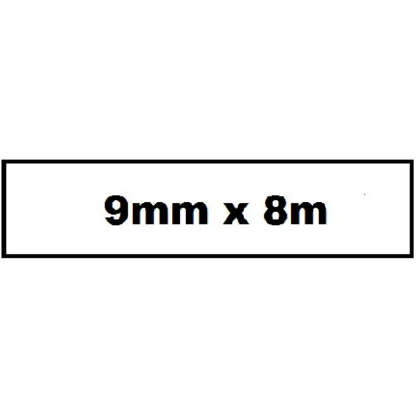 Quantore Labeltape Quantore TZe-221 9mmx8m zwart op wit