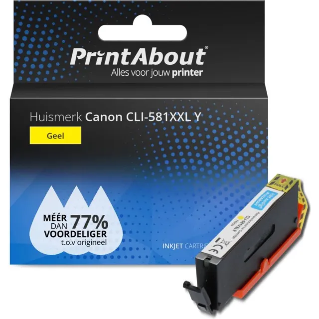PrintAbout Huismerk Canon CLI-581XXL Y Inktcartridge Geel Extra hoge capaciteit