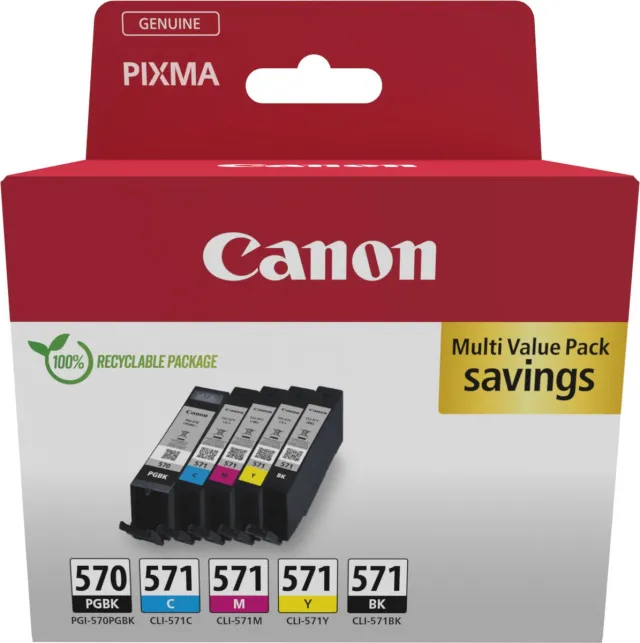 Canon PGI-570/CLI-571 - Inktcartridge - Origineel - Standaard capaciteit - Zwart & Kleur + Retourzakje