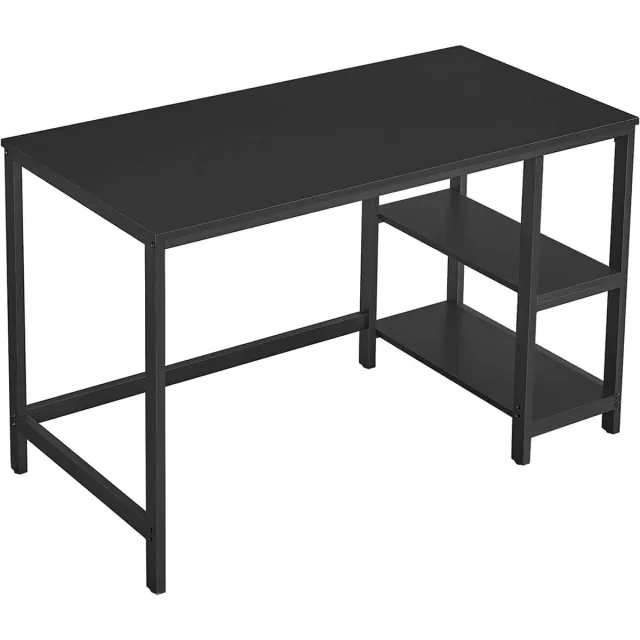 MAZAZU Kantoor bureau - Computertafel - Industrieel - Hout/Staal - Grijs/Zwart - 60x120x75 zwart grijs