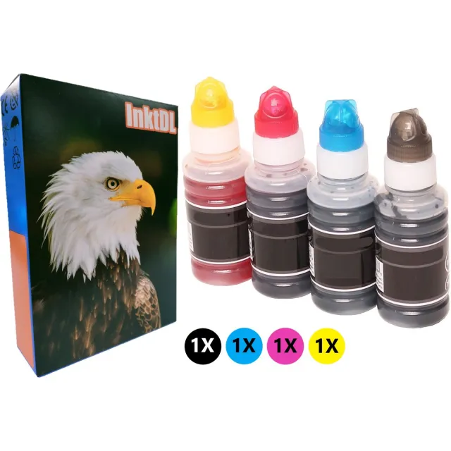 InktDL Universele inktflessen voor navulbare inktcartridges - 4X100ml - Geschikt voor Epson, HP, Brother en Canon Multipack