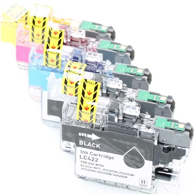 Colori huismerk set 5x inkt cartridge geschikt voor Brother LC422XL MFC-J5340DW MFC-J5345DW MFC-J5740DW MFC-J6540DW MFC-J6940DW Set 5 stuks XL