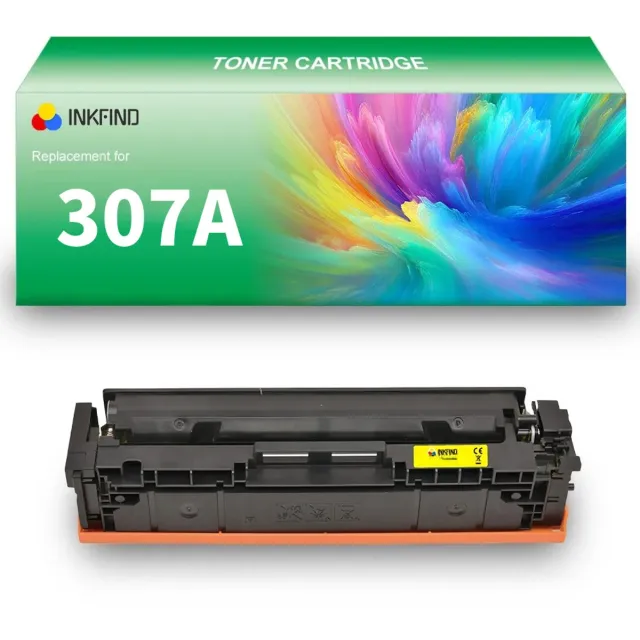 INKFIND 307A (CE742A) Geel tonercartridge compatibel met HP 307A (CE742A) Geel - 1-pack Yellow Geel x 1