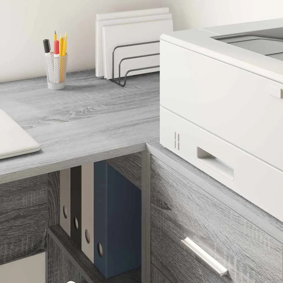 vidaXL Bureau Sonoma Eiken 102 x 50 x 75 cm Bewerkt hout, foto 4