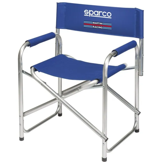 SPARCO Regisseursstoel Aluminium Martini Racing - Opvouwbare Regisseursstoel - Blauw